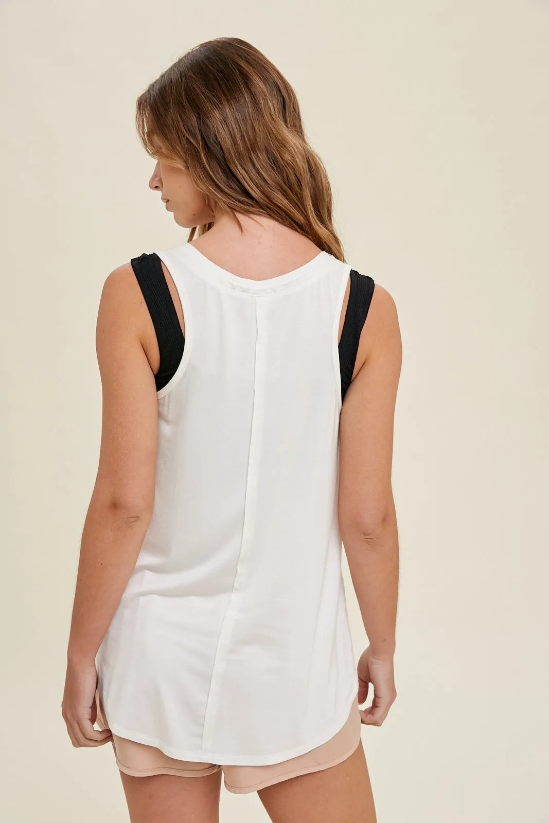 Easy Drapey Tank - Ivory